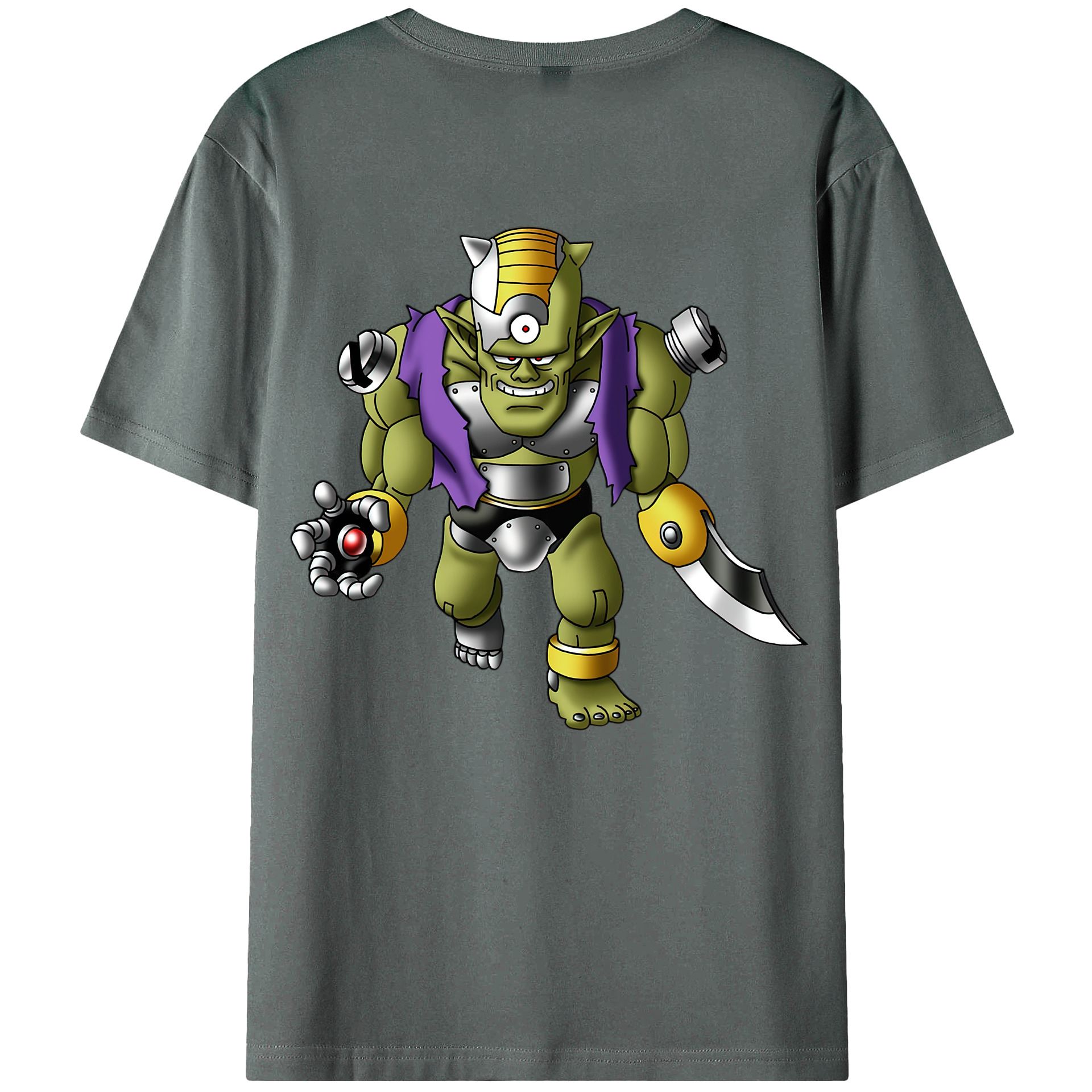 （画像用） ドラゴンクエスト Doragon Kuesuto Dragon Quest 綿100％ メンズ半袖Tシャツ（バックプリント） 通気性